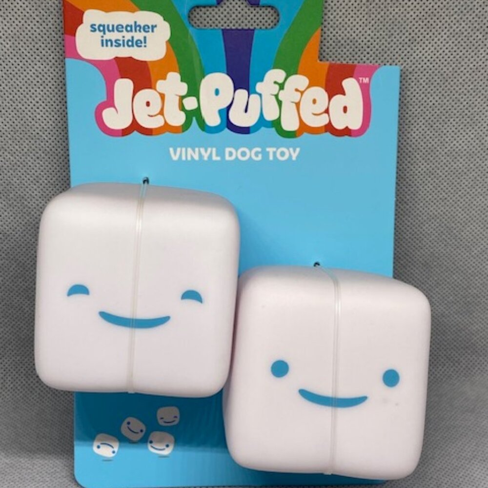Vinyl Dog Toy "Jet Puffed "(Squeaker Inside) White